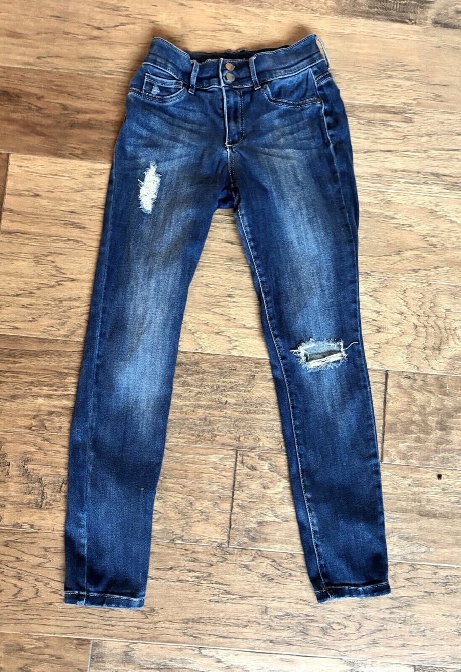 SOHO New York & Co Jeans High Waist Legging Women's Size 4 Blue Denim Stretch